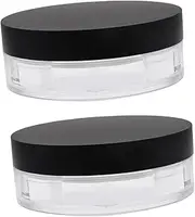 VALICLUD 2pcs Refillable Makeup Powder Holder Travel Compact Case for Loose Powder Lid Container for Clean and Sanitary Storage