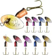 Probite Bell Spinnerbait Set – 10 Pack | Premium Stainless Steel Spinnerbaits for Freshwater & Saltwater Fishing | Vibrant Color & Durable Design for Bass, Pike, Trout & More