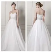 White wedding Dress by Oleg Cassini is NWT in soft white Size 10