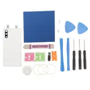 Back Glass Cover Replacement Kit for Samsung Galaxy Note 10 N970 Waterproof Glass Cover with Camera Glass Lens Tape Parts White