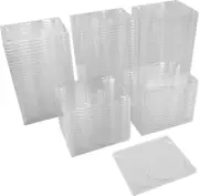 (120) Double Blu-Ray Trays 2 Disc Clear Digipak Glue-in Media Storage #BR2R90CL