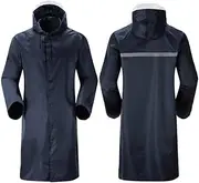 [KGVSLIXYT] Safety Vest High Vis, Waterproof Reflective Suit Navy Blue Safety Jacket Oxford Cloth Rainproof Jacket Reflective High-Visibility Work Clothes Construction Vest