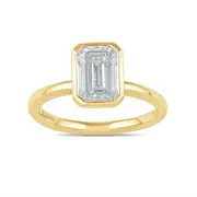 2.00ct Laboratory Grown Diamond Emerald Cut Solitaire Ring in 18kt Yellow Gold
