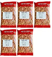 5 Packets x 500g (2.5 kg) Raw Peanuts Kernels shelled with Skin Premium Quality