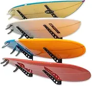 Surfboard Wall Rack Adjustable Surfboard Snowboard Rack Black [Choose from: 4Board / 6Board]