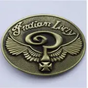 Brass Belt Buckle Indian larry Wings Question Mark Belts