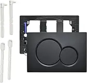 Dual-Flush Actuator Plate Compatible with Geberit 115.770.DW.5 Actuator Plate - for Concealed Tanks, 2x6 and 2x4 Installations (Matte Black)