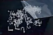 10 PCS 18G CLEAR NOSE NOSTRIL BIOPLAST BIOFLEX FLEXIBLE BALL SCREW RING RETAINER