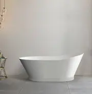 1500/1700*750/800*680mm INS OTTI London Gloss White Special Shape Curved Acrylic Freestanding Bathtub