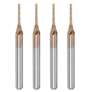 1/8" Shank 1mm x 7mm Titanium Coated Carbide End Mill CNC Router Bits 4pcs