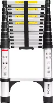 14.5 FT Aluminum Telescoping Ladder, Lightweight Multi-Purpose Collapsible Exten