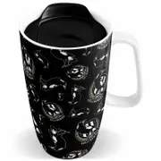 Collingwood Magpies AFL Ceramic Travel Coffee Mug Cup With Handle