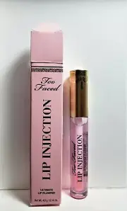 Too Faced Lip Injection Plumping Lip Gloss Clear Full Size Free Shipping