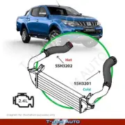 SAAS Silicone Intercooler Black Pipe Kit suits Mitsubishi Triton 2.4L MQ-MR (for: Mitsubishi)