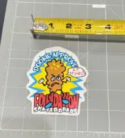 Foundation Skateboards Dookie Approved It Stinks Vintage Skateboarding STICKER