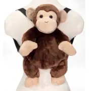 Monkey Plush Backpack 16" Stuffed Animal Toy Bag Kids School Travel Gift Cute