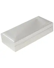 Bey-Berk Nickel Plated Rectangular Hinged Box