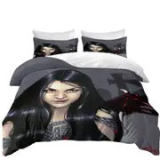 Hunger Pains the Undead Goth Vampire Girl Quilt Cover