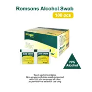 100pcs Romsons Medi 70% Isopropyl Alcohol Skin Swab Wipes Swab Prep Pads OZ
