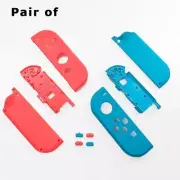 Pair of Red and Blue Replacement Panel Buttons Case for Switch Joy-Con Handles