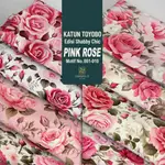 KATUN 東洋紡面料 SHABBY CHIC 花卉復古 145 厘米寬棉印花 SUBLIME PINK ROSE 1-