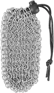 Tiardey Stainless steel dice bag Dungeons and Dragons dice set Stainless steel chain dice bag Metal bag with drawstring