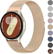 Metal Bands for Samsung Galaxy Watch 7 Band/Galaxy Watch 6 Band, Stainless Steel Loop Magnetic Strap for Samsung Galaxy Watch 5/4/FE 40mm 44mm/Galaxy Watch 6 Classic 43mm 47mm/Watch 5 Pro 45mm