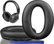 SOULWIT Ear Pads Cushions Replacement, Earpads for Sony WH-1000XM2 (WH1000XM2) & MDR-1000X (MDR1000X) Headphones, Noise Isolation Foam, Added Thickness (Black)