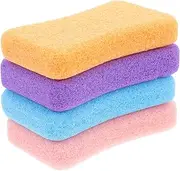 4pcs Exfoliating Foot Rub Stone Foot Patches Foot Sander Eraser Sponge Wall Cleaner Exfoliator Cleaner Stain Removal Caulking Tool Grout Razors Foot Files for Hard Skin Pu