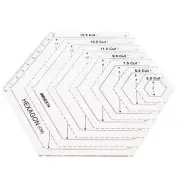 15. Transparent Hexagon Quilting Ruler Template Handmade