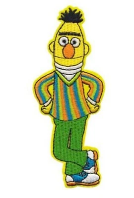 Bert Cartoon Character 4.75 Inches Tall Embroidered Patch