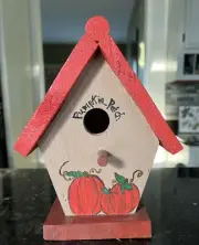 Fall Pumpkin Patch Birdhouse Handmade And Handpainted Wooden Pumpkins