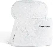 [KitchenAid] Fitted Tilt-Head Ticking Stripe Stand Mixer Cover with Storage Pocket, Quilted 100% Cotton, 14.4" x 18" x 10", Ink Blue