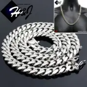 24"MEN Stainless Steel HEAVY WIDE 12x5mm Silver Miami Cuban Curb Chain Necklace