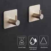 Self Adhesive Black Robe Hook Wall Hook Towel Hook For Bathroom Aluminum Alloy C