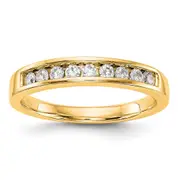 14k Yellow Gold Real Diamond Wedding Band