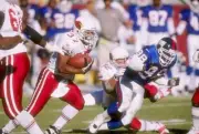 Running back Larry Centers Arizona Cardinals runs with the ball as- Old Photo