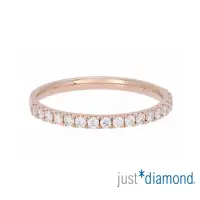 在飛比找momo購物網優惠-【Just Diamond】18K玫瑰金 排鑽鑽石戒指