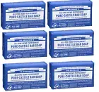 Dr. Bronner's Pure-Castile Bar Soap Peppermint 5 oz ******value 6 pack*******