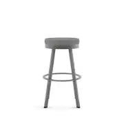 Amisco Bar Stool 17.625 " Metal Frame Material Polyester/Metallic Grey Metal