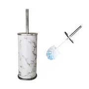 Catzon White Faux Marble Toilet Brush Bathroom Accessory