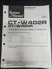 Pioneer CT-W402R/CT-W420R Double Cassette Deck Service Manual