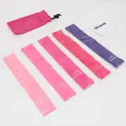 Exercise Pilates Yoga Loop Resistance Band Workout Physio Stretch Aerobics 5 Set - Pink Purple