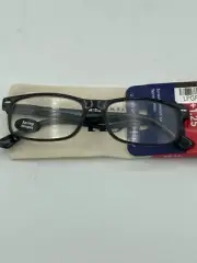 ICU Eyewear Emeryville Black Reading Glasses Readers with Case +1.25