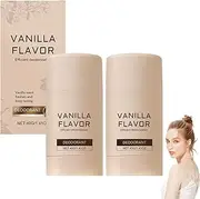 Vanilla Body Deodorant Stick, Natural Deodorant Antiperspirant Stick, Travel Size Long Lasting Perfume, 24h Freshness, Skin Protection, Roll On Odor Women and Men, Natural Ingredients (2pcs)