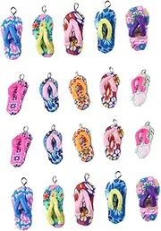 ULDIGI 30pcs Flip-Flops Charm DIY Necklace Decor Polymer Clay Slippers Accessory Set