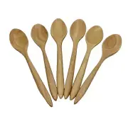 6 Pcs Coffee Spoon Set Wooden for Tea Flour Sugar Spice Kitchen Tools Utensil...
