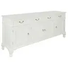 STEWART WHITE BUFFET TABLE/SIDEBOARD SOLID MAHOGANY 4-DOOR 4-DRAWERS 200CM