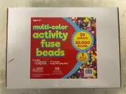 20,000 Fuse Beads - 20 Colors (5 Glow in The Dark), Tweezers, Peg Boards, Iro...