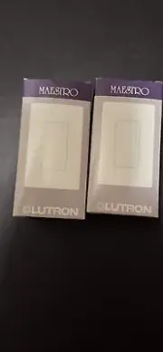 Lutron Maestro Motion Sensor Light Switch, for Bathroom, 2 Pack, White